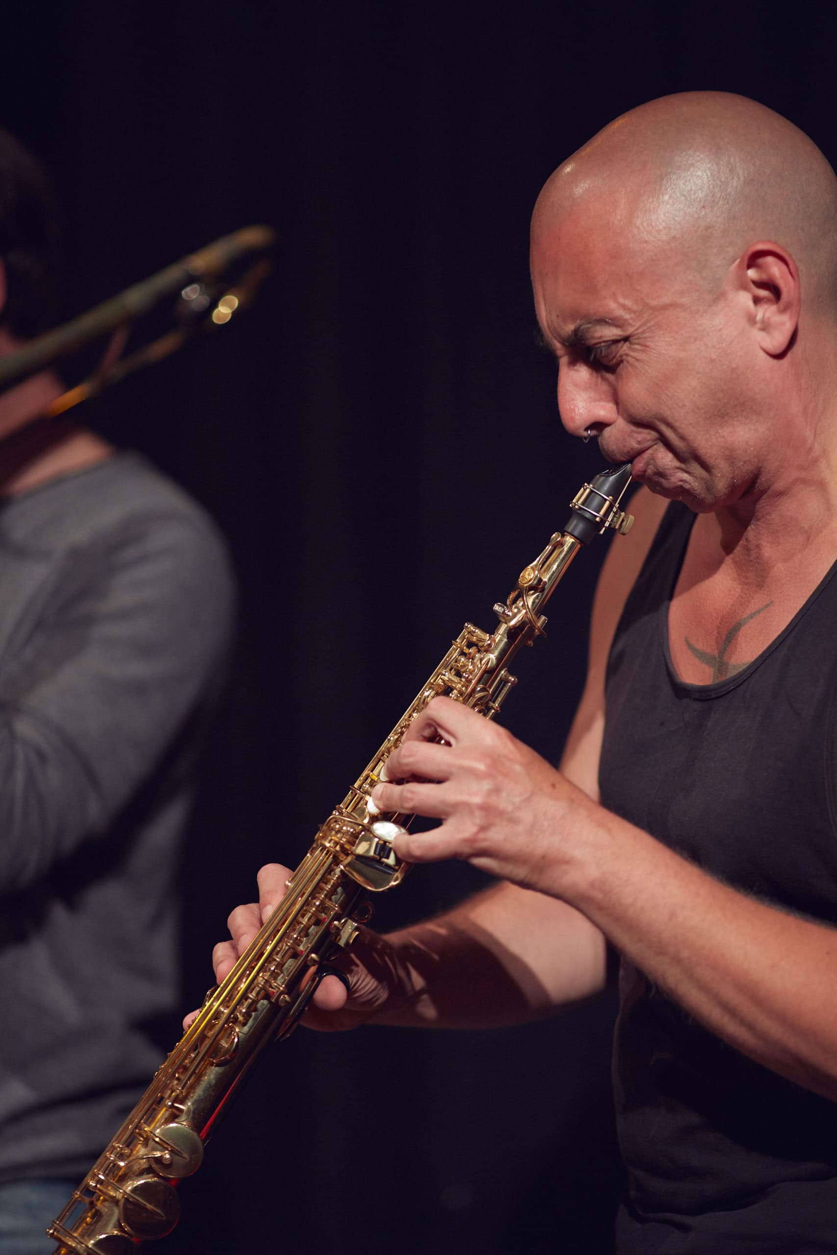 Konzertreihe LeipJAZZig: Werkstatt für Freiheit 2019 28. Juni 2019, Im Bild: Michael Breitenbach am Sopransaxophon Fotos: Jörg Singer