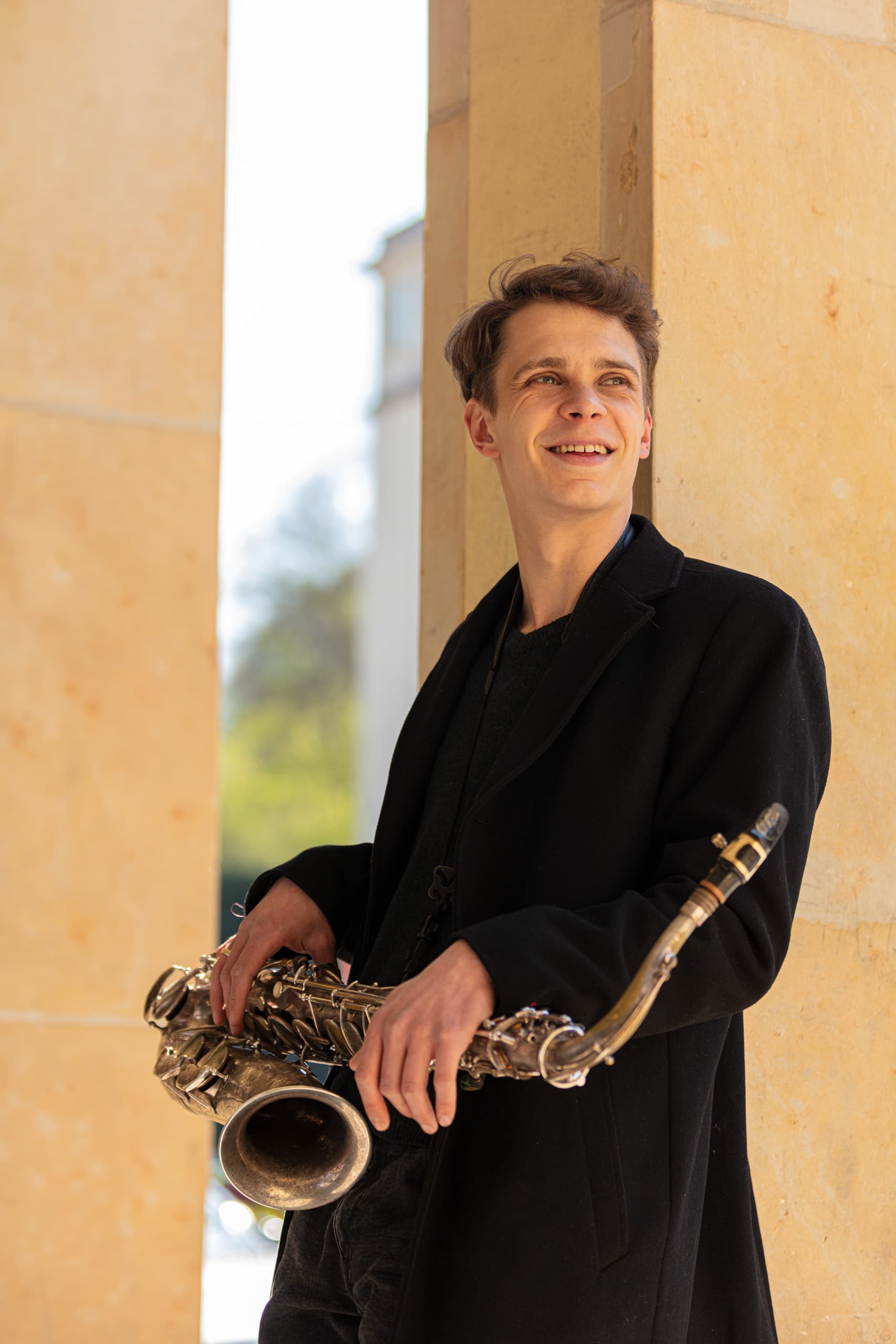 Saxophonist Philipp Rücker, fotografiert von Jörg Singer.