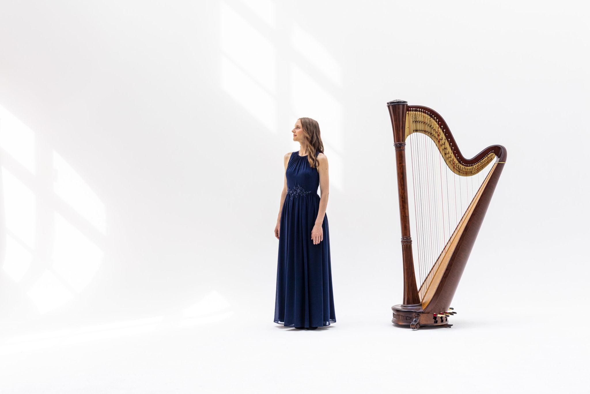 Christiane Bunk, Harfenistin, fotografiert von Jörg Singer