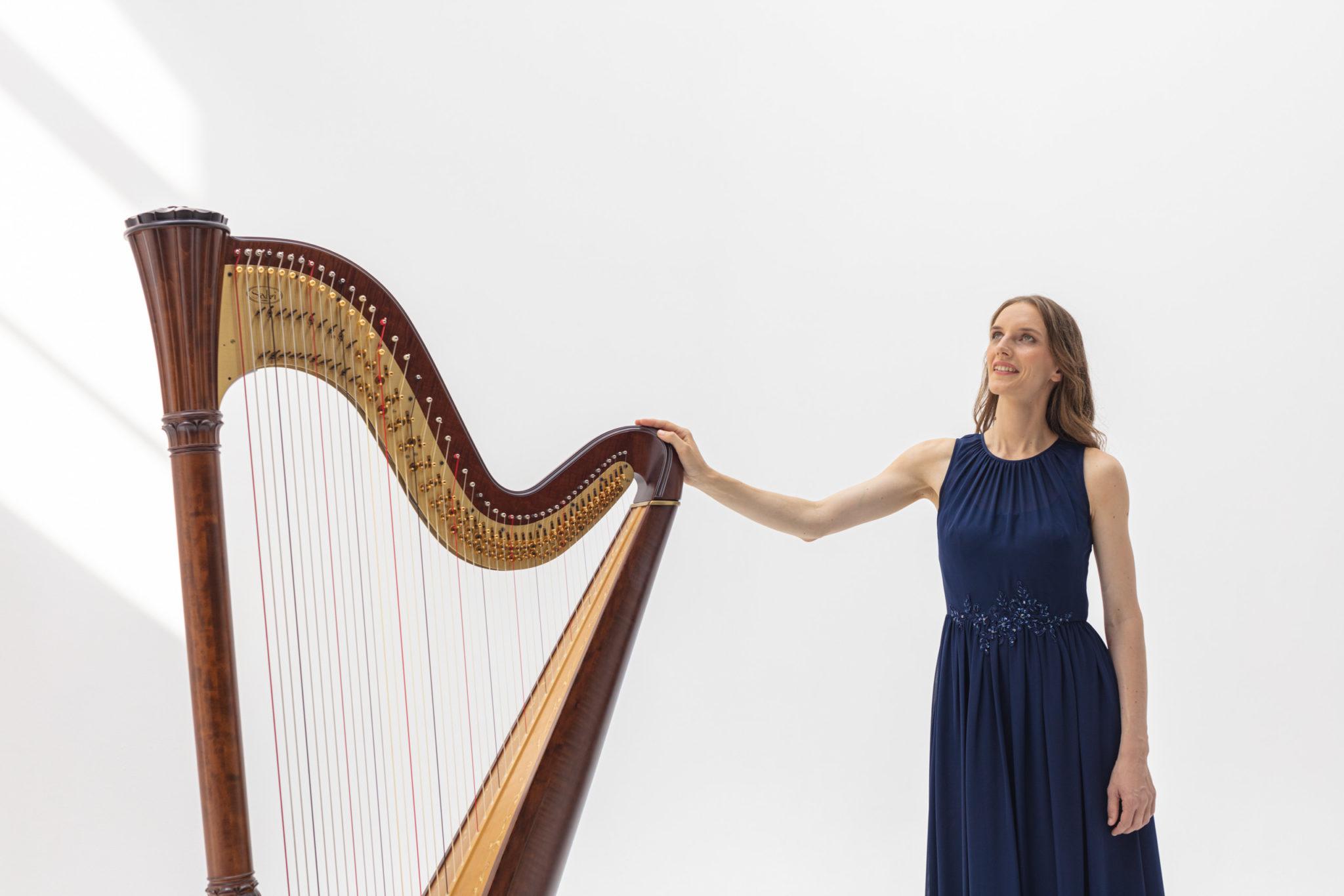 Christiane Bunk, Harfenistin, fotografiert von Jörg Singer